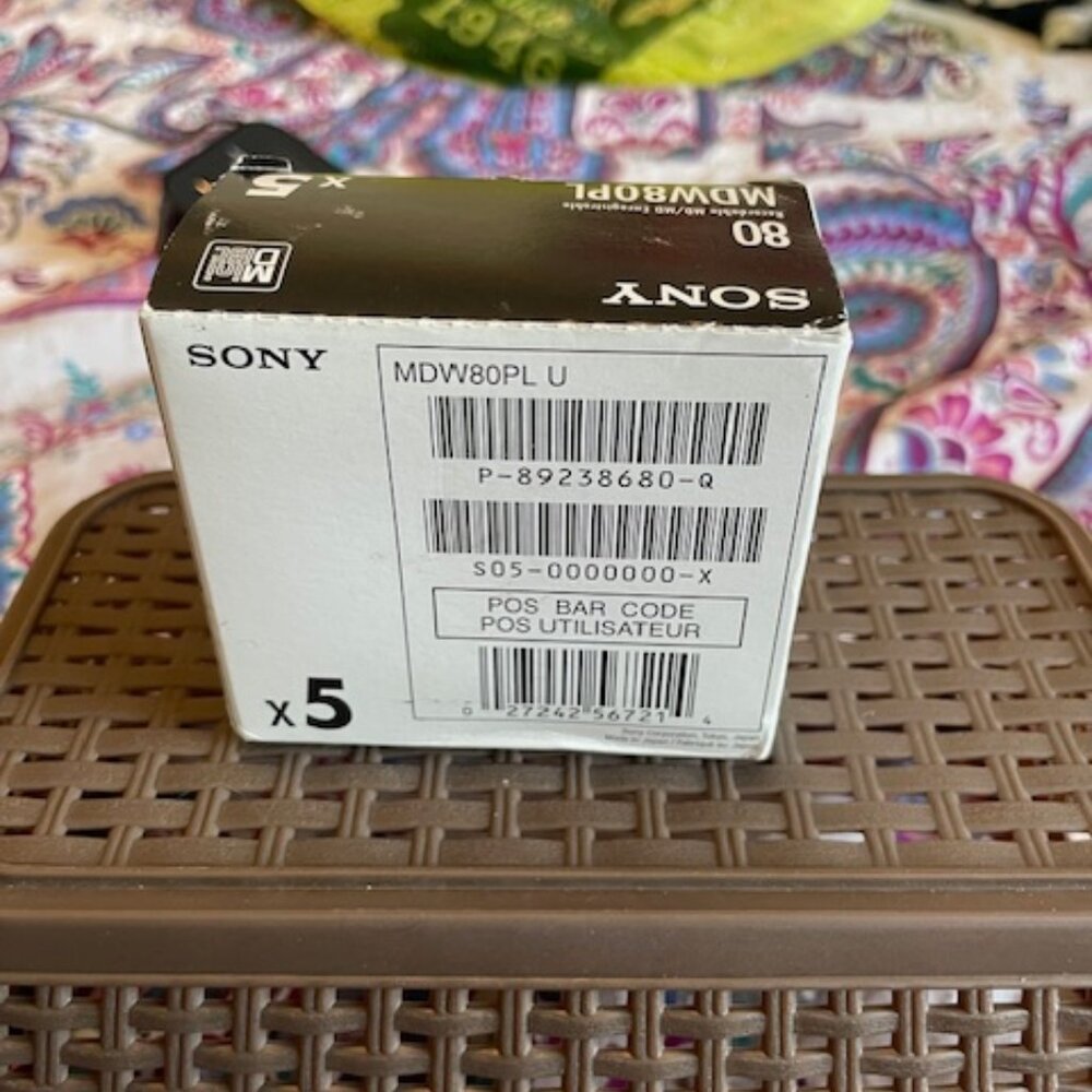 Sony Recordable Mini Disc Premium Gold 5-Pack Model MDW80PL - Picture 2 of 2